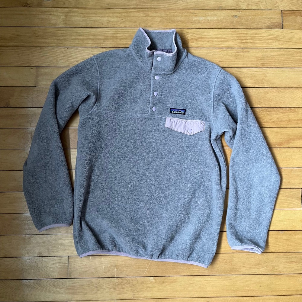 Patagonia Synchilla Snap-T Fleece Pullover Grey Lavender XS 25455